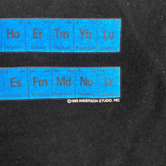 Vintage Periodic Table Of The Elements T Shirt Men's Large Fits like Medium - Picture 3 of 7